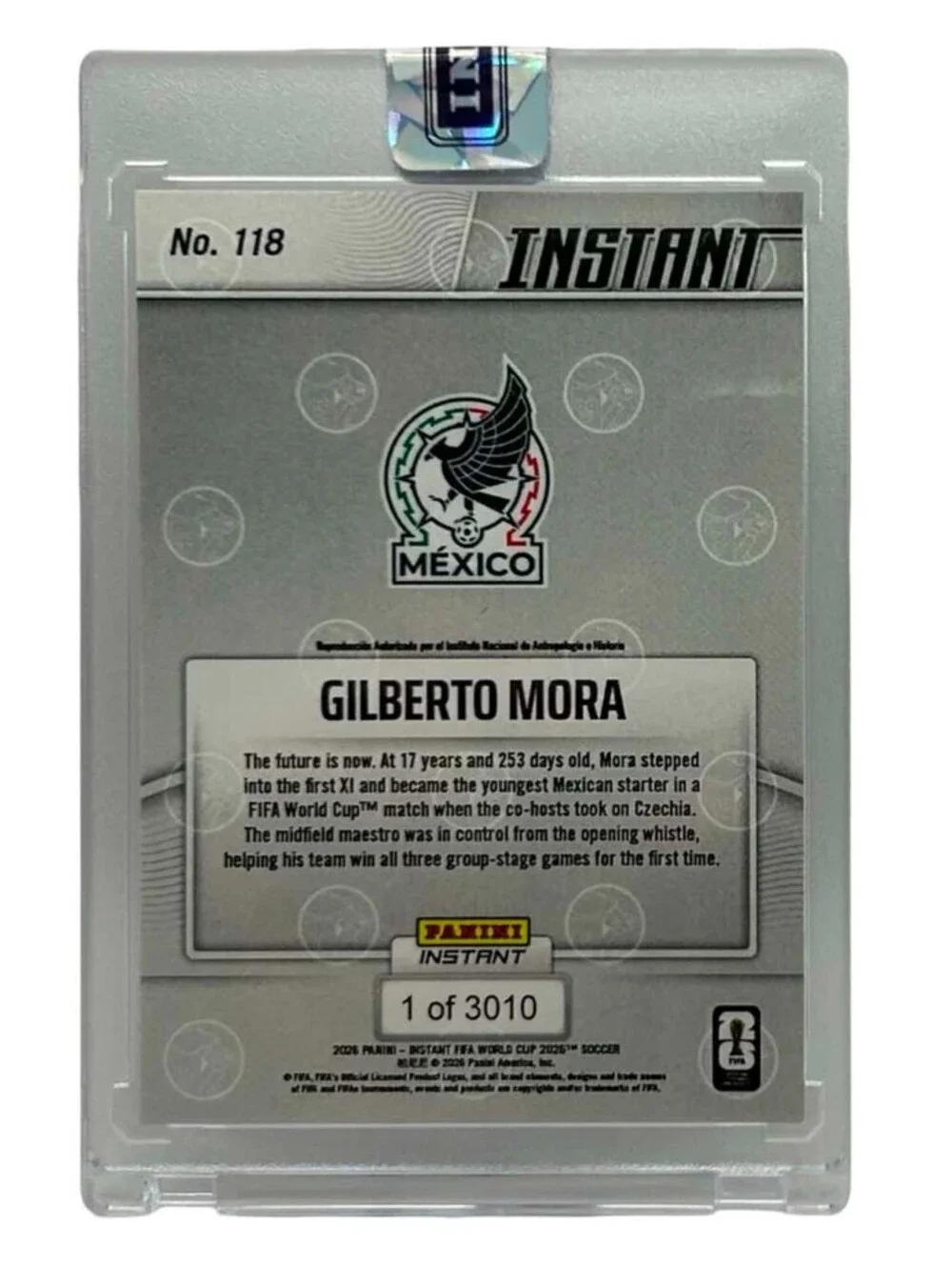 2026 Panini Instant Fifa World Cup #118  Gilberto Mora Rookie Card (RC) Mexico